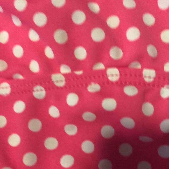 Arizona Jean Tankini ruffles size large/halter strap polka dots/ pink and white - Picture 7 of 10